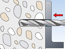 fischer Montagemörtel 300T und Ankerstange FIS A - Durchsteckmontage in Beton - Montage 01