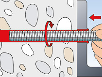 fischer Montagemörtel 300T und Ankerstange FIS A - Durchsteckmontage in Beton - Montage 04