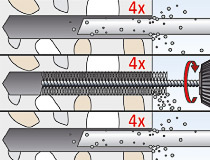 fischer Montagemörtel 300T und Ankerstange FIS A - Vorsteckmontage in Beton - Montage 02