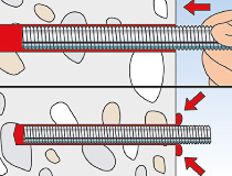 fischer Montagemörtel 300T und Ankerstange FIS A - Vorsteckmontage in Beton - Montage 04