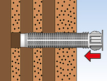 fischer Montagemörtel 300T und Ankerstange FIS A - Montage in Lochstein - Mauerwerk - Montage 02