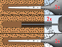 fischer Montagemörtel 300T und Ankerstange FIS A - Vorsteckmontage in Vollstein-Mauerwerk - Montage 02