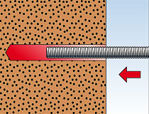 fischer Montagemörtel 300T und Ankerstange FIS A - Vorsteckmontage in Vollstein-Mauerwerk - Montage 04