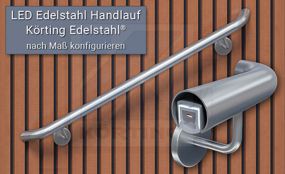 Edelstahl-Handlauf mit LED von Körting Edelstahl®