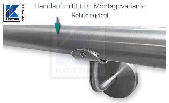 Edelstahlrohr wird eingelegt