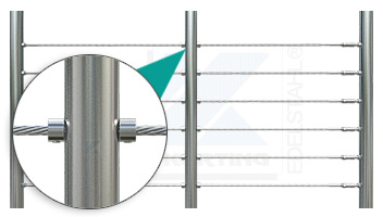 Seilstopper für Edelstahlseil 6 mm zur Begrenzung der Seildehnung