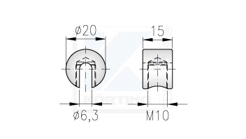 Seilstopper aus Edelstahl geeignet für Edelstahlseil 4 mm und 6 mm zum Aufstecken