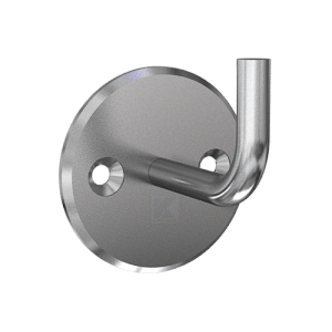 Handlaufhalter für Handlauf aus Edelstahl, Handlaufträger gebogen zum Anschweißen des Handlaufes, Ronde 86 mm gedreht mit Fase Handlaufhalter für Handlauf aus Edelstahl, Handlaufträger gebogen zum Anschweißen des Handlaufes, Ronde 86 mm gedreht mit Fase