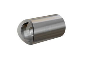 Distanzstück aus Edelstahl, Länge 40 mm für Rohr 42,4 mm mit Innengewinde M10 Distanzstück aus Edelstahl, Länge 40 mm für Rohr 42,4 mm mit Innengewinde M10
