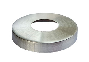 Edelstahl Abdeckrosette 105x18 mm mit Loch 42,6 mm - flache Ausführung Edelstahl Abdeckrosette 105x18 mm mit Loch 42,6 mm - flache Ausführung