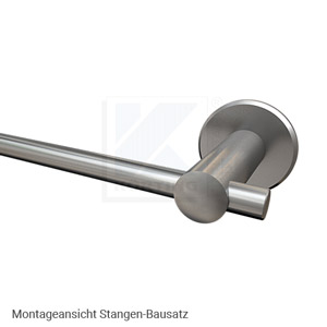 Edelstahl-Vorhangstange ø14 mm, Bausatz gerade mit Halter 639-007-14