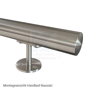 Edelstahl Handlauf Bausatz - bestehend aus Rohr ø 42,4x2,0 mm und Handlaufhalter 641-101-14