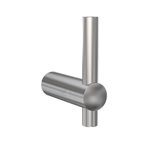 zweiteiliger stabiler Edelstahl Handlaufhalter ø25 mm, mit Handlaufaufträger ø14 zum Anschweißen eines Edelstahlhandlaufes zweiteiliger stabiler Edelstahl Handlaufhalter ø25 mm, mit Handlaufaufträger ø14 zum Anschweißen eines Edelstahlhandlaufes