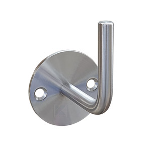 Edelstahl Handlaufhalter mit verschweißter Ronde zum Verschweißen am Handlaufrohr Edelstahl Handlaufhalter mit verschweißter Ronde zum Verschweißen am Handlaufrohr
