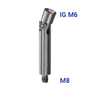 Handlaufträger 14 mm mit Gelenk, Anschlussgewinde M8 und Innengewinde M6 Handlaufträger 14 mm mit Gelenk, Anschlussgewinde M8 und Innengewinde M6