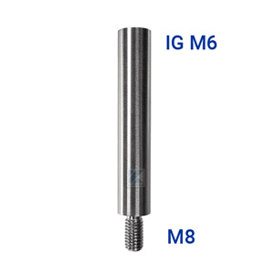 Handlaufträger 14 mm mit Anschlussgewinde M8 und Innengewinde M6
