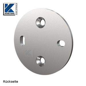 Edelstahl Ronde ø120x10 mm Rückseite