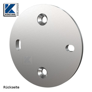 Edelstahl Ronde ø140x10 mm Rückseite