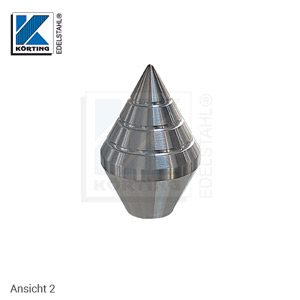 Edelstahl Zierstück Kegel mit Sackloch ø12,1 mm für Zierstab