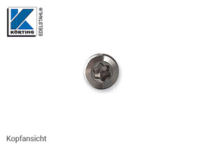 Flachkopfschraube mit Torx - Kopfansicht