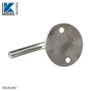Edelstahl Handlaufhalter mit verschweißter Ronde - Rückseite Edelstahl Handlaufhalter mit verschweißter Ronde - Rückseite