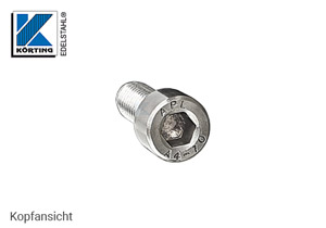 Zylinderkopfschraube DIN 912-A4 - Kopfansicht Innensechskant
