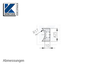 Distanzstück massiv, aus Edelstahl für Rohr 33,7 mm - Abmessungen