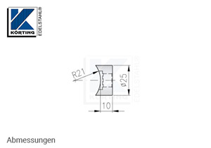 Distanzstück massiv, Länge 10 mm für Rohr 42,4 mm - Abmessungen