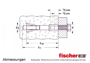 Fischer Porenbetonanker FPX-I Abmessungen Fischer Porenbetonanker FPX-I Abmessungen
