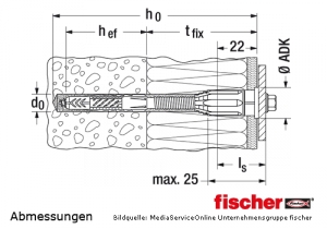 fischer Thermax 8/10 zur thermisch getrennten Abstandsmontage in Wärmedeämmverbundsystemen (WDVS)