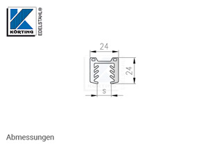 Gummi für Nutrohr 42,4x1,5 mm und Glas 11,5 mm bis 13,50 mm - Abmessungen