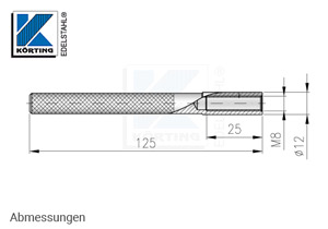 Innengewindeanker M8 x 125 mm - Abmessungen