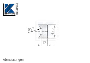 Pfostenhalter für Rohr 33,7 mm und Zylinderschraubn M10 - Abmessungen