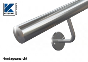Handlaufhalter für Handlauf aus Edelstahl, Handlaufträger gebogen zum Verschrauben mit M8 Gewindestift, ohne Abdeckrosette Handlaufhalter für Handlauf aus Edelstahl, Handlaufträger gebogen zum Verschrauben mit M8 Gewindestift, ohne Abdeckrosette