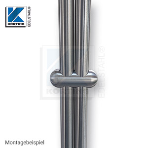 Edelstahl Zierstab-Bund ø16 mm zur Montage von 2 Rundstäben ø12 mm Edelstahl Zierstab-Bund ø16 mm zur Montage von 2 Rundstäben ø12 mm
