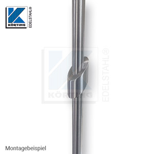 Zierstück schräger Zylinder ø22 mm, Länge 15 mm - auf Zierstab montiert