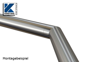 Rohrbogen 45° Gehrung zum Einkleben in Rohr 42,4x2,0 mm - verklebt