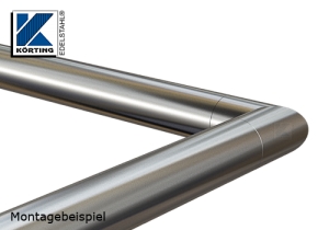 Rohrbogen 90° Gehrung zum Einkleben in Rohr 42,4x2,0 mm - verklebt