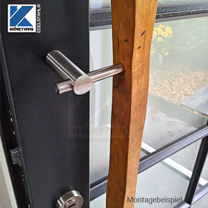 Handlaufhalter - Montagebeispiel - Verwendung als Türgriffhalter