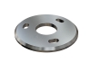 Edelstahl Ronde 125x10 mm mit 45° - Fase, zum rückseitigen Verschweißen von Rohr 42,4 mm mit 3 Langlöchern zur einfachen Montage mit Gewindestangen M10
